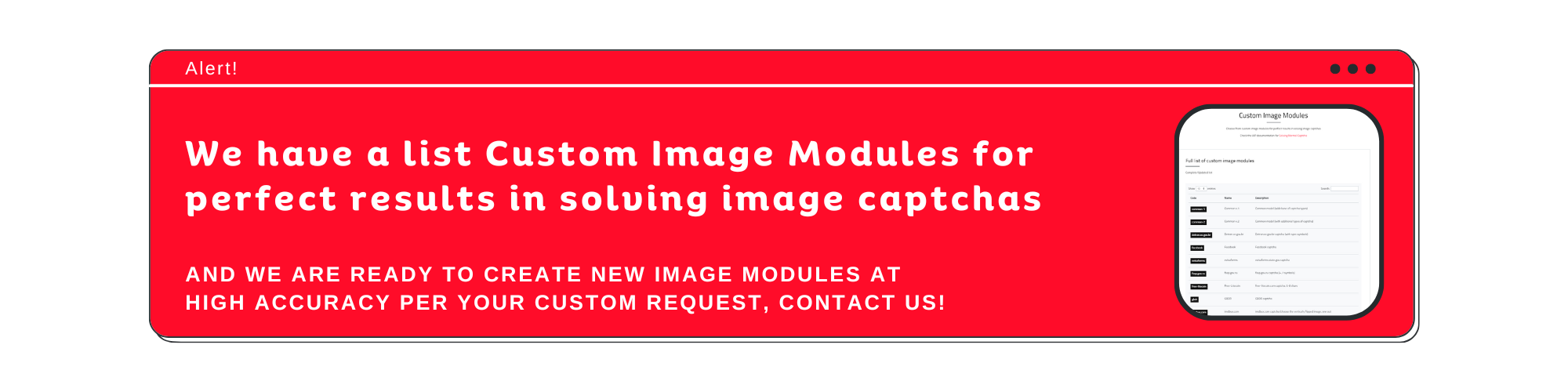 Custom Image Modules