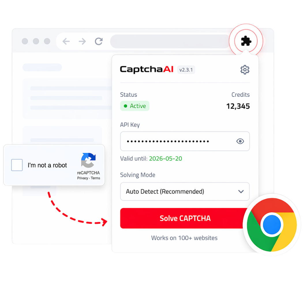CaptchaAI Chrome Extension